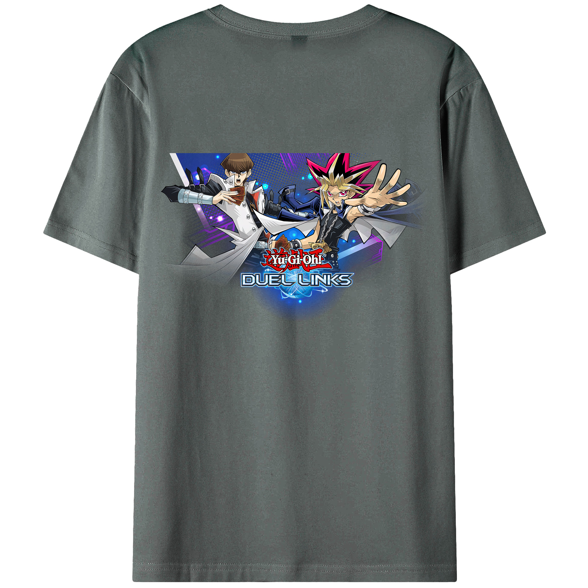 （画像用） 遊☆戯☆王 Yu-Gi-Oh! 綿100％ メンズ半袖Tシャツ（バックプリント） 通気性